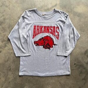 Vintage 90s 3/4 sleeve Arkansas razorbacks crewneck sweatshirt